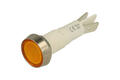 Indicator; FL1P-10NJ- 4_BYX024V; 10mm; LED 24V backlight; yellow; 6,3x0,8mm connectors; silver; IP67; 51mm; FILN; RoHS