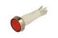 Indicator; FL1P-10NJ- 4_BRX230V; 10mm; neon bulb 230V backlight; red; 6,3x0,8mm connectors; silver; IP67; 51mm; FILN; RoHS