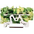 Connector; DIN rail mounted; grounding; 2001-1307; green-yallow; spring; 0,26÷2,5mm2; 15A; 600V; 1 way; Wago; RoHS