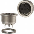 Socket; C091; T3263000; 3 ways; straight; solder; 0,5mm2; 4-6mm; for panel; screwed; 5A; 300V; Amphenol; RoHS