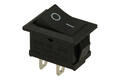 Switch; rocker; KCD1-101-00; ON-OFF; 1 way; black; no backlight; bistable; 4,8x0,8mm connectors; 13x19,2mm; 2 positions; 6A; 250V AC; FILN