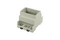 Enclosure; DIN rail mounting; ZD1004J ABS V0; ABS; 71,6mm; 89,8mm; 65,2mm; light gray; Kradex; RoHS; no gasket; UL94-V0