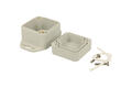 Enclosure; multipurpose; ZP45.45.40UJH TM ABS; ABS; 46,1mm; 44,8mm; 40,1mm; IP65; transparent; light gray; with brass bushing; mounting brackets; hermetic; Kradex; RoHS