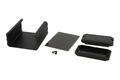 Enclosure; multipurpose; P85.80.40; aluminum; 85mm; 80mm; 40mm; black; black ABS ends; removable panel; RoHS