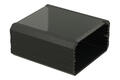 Enclosure; multipurpose; P85.80.40; aluminum; 85mm; 80mm; 40mm; black; black ABS ends; removable panel; RoHS