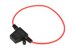 Fuse socket; GBS-19; UNI 19mm; leads; 15A; RoHS