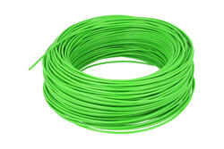 Wire; equipment; H05V-K (LgY); 1 core; stranded; Cu; 0,75mm2; green; PVC; -30...+80°C; 300/500V; carton 100m; Helukabel; RoHS; 2,7mm; 1x0,75mm2