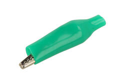 Crocodile clip; 27.711.4; green; 41,5mm; crimped; nickel plated steel; Amass; RoHS