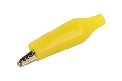 Crocodile clip; 27.711.3; yellow; 41,5mm; crimped; nickel plated steel; Amass; RoHS