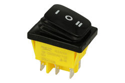 Switch; rocker; waterproof; KCD4-0112- 23_000XX; ON-ON; 2 ways; black; no backlight; black; bistable; 6,3x0,8mm connectors; 22x30mm; 2 positions; 16A; 250V AC; FILN