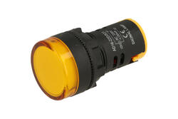 Kontrolka; FL1P-22NA- 1_AYXX230V; 22mm; podświetlenie LED 230V; żółty; śrubowe; czarny; IP67; 38mm; FILN; RoHS