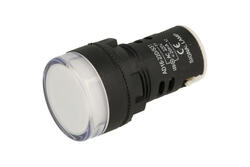 Kontrolka; FL1P-22NA- 1_AWXX230V; 22mm; podświetlenie LED 230V; biały; śrubowe; czarny; IP67; 38mm; FILN; RoHS