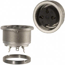 Socket; C091; T3263000; 3 ways; straight; solder; 0,5mm2; 4-6mm; for panel; screwed; 5A; 300V; Amphenol; RoHS