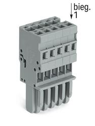 Connector; pluggable; 769-105; 5 ways; R=5,00mm; 45,2mm; 32A; 500V; for cable; straight; for all wire types; spring; 0,08÷4mm2; light gray; Wago; RoHS