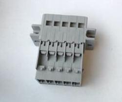 Connector; pluggable; 769-605; 5 ways; R=5,00mm; 40,3mm; 32A; 500V; for cable; straight; for all wire types; spring; 0,08÷4mm2; light gray; Wago; RoHS