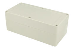 Enclosure; multipurpose; ZP200.100.75JH TM ABS; ABS; 100mm; 200mm; 75mm; IP65; light gray; with brass bushing; hermetic; Kradex; RoHS
