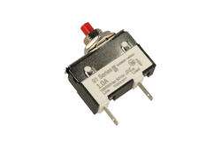 Over current breaker; bimetallic; 91 1A 250V; 1A; 250V AC; 1 way; screwed; 2.8mm connector