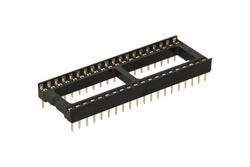 Socket; standard DIP; DIP40p; 2,54mm; wide 0,6" (15,24mm); 40 ways; 2x20; through hole; tinned; 4,8mm; RoHS