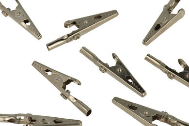 Crocodile clip; 27.716; uninsulated; 51,3mm; pluggable (4mm banana socket); 10A; nickel plated steel; Amass; RoHS; 8.117