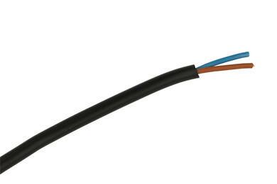 Wire; mains; H03VV-F (OMYo); 2x0,75mm2; stranded; Cu; black; round; PVC; 5,3mm; 300/300V; Elpar; RoHS