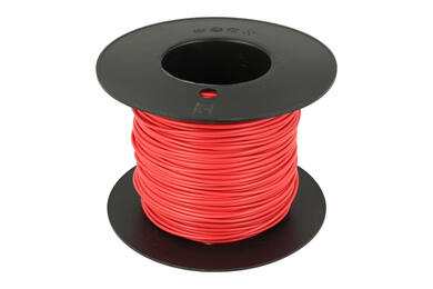 Wire; equipment; LiYv; 1 core; stranded; Cu; 1,00mm2; red; PVC; -30...+80°C; 900V; 100m spool; Helukabel; RoHS; 2,1mm; 1x1,00mm2