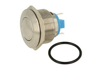 Switch; push button; ABS22S-Q1; OFF-(ON); 1 way; momentary; panel mounting; 5A; 250V AC; 22mm; IP67; YUMO; RoHS