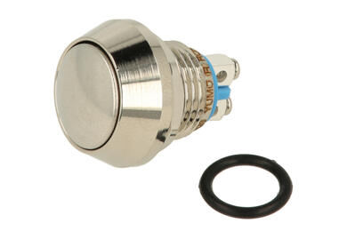 Switch; push button; ABS12C-Q0; ON-OFF; 1 way; momentary; panel mounting; 2A; 220V AC; 2A; 36V DC; IP67; YUMO; RoHS