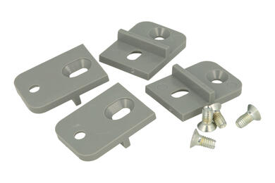 Mounting bracket; MF-001DG; ABS; dark gray; 26,7x36,8mm; Gainta; RoHS