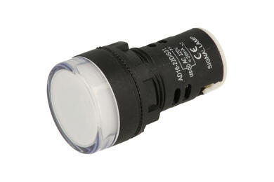 Indicator; FL1P-22NA- 1_AWXX230V; 22mm; LED 230V backlight; white; screw; black; IP67; 38mm; FILN; RoHS