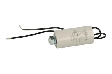 Kondensator; silnikowy (rozruchowy); CBB60  4uF/450V; 4uF; 450V; fi 30x57mm; z przewodami; śruba z nakrętką; Shenge; RoHS