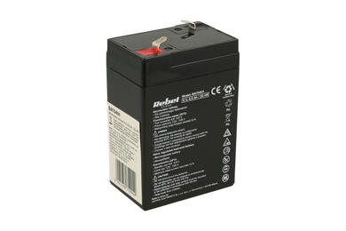 Rechargeable battery; lead-acid; maintenance-free; LP4.5-6; 6V; 4,5Ah; 70x48x100(106)mm; connector 4,8 mm; Rebel; 0,8kg