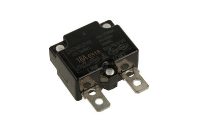Over current breaker; bimetallic; L2 18A 250V; 18A; 250V AC; 1 way; screwed; 6,3mm connectors