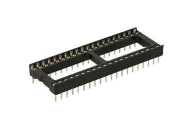 Socket; standard DIP; DIP40p; 2,54mm; wide 0,6" (15,24mm); 40 ways; 2x20; through hole; tinned; 4,8mm; RoHS