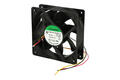 Fan; PMD2412PMB1-A(2).F.GN; 120x120x38mm; ball bearing; 24V; DC; 18,2W; 322,8m3/h; 54dB; 760mA; 4200RPM; 3 wires; Sunon; RoHS; 10÷27,6V; 300mm