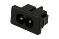 Plug; AC power; IEC C8; WT65gmz; straight; for panel; snap; 2,5A; 250V; solder; RoHS