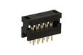 Adapter; IDC; FD10/PCT10; 10 ways; 2x5; straight; 2,54mm; gold plated; through hole; for flat cable; crimped; Connfly; RoHS