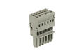 Connector; pluggable; 769-106; 6 ways; R=5,00mm; 45,2mm; 32A; 500V; for cable; straight; for all wire types; spring; 0,08÷4mm2; light gray; Wago; RoHS