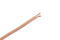 Wire; speaker; TLgYp; 2x0,50mm2; stranded; Cu; transparent; PVC; flat; 50V; 100m spool; Elektrokabel; RoHS