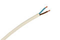 Wire; mains; H03VVH2-F (OMYp); 2x0,75mm2; stranded; Cu; white; flat; PVC; 3,4/5,5mm; 300/300V; NKT; RoHS