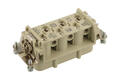Socket; Han HsB; 09310062701; 6 ways; 16A; polycarbonate; straight; screw; 35A; 690V; grey; silver plated; 1,5÷6mm2; Harting; RoHS