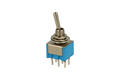 Switch; toggle; MTS202-A2.; 2*2; ON-ON; 2 ways; 2 positions; bistable; panel mounting; through hole; 3A; 250V AC; blue; 14mm