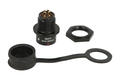 Socket; SA1212/S4B; 4 ways; straight; solder; 0,75mm2; SA12; for panel; push-pull; anodized aluminium; black; IP67; 5A; Weipu; RoHS