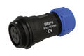 Gniazdo; SP2511C/S4II-1N; 4 tory; proste; lutowany; 4,0mm2; 7-12mm; SP25; na przewód; czarny; IP68; 25A; Weipu; RoHS