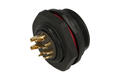 Gniazdo; SP2512/S12B-1N; 12 torów (4+8); proste; lutowany; 4,0mm2; 0,75mm2; SP25; na panel; czarny; IP68; 25A; Weipu; RoHS