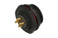 Gniazdo; SP2512/S4-1N; 4 tory; proste; lutowany; 4,0mm2; SP25; na panel; czarny; IP68; 25A; Weipu; RoHS