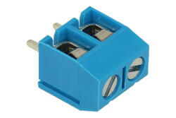 Łączówka; XY306A-02P 5.0mm; AK306; 2 tory; R=5,00mm; 10mm; 17,5A; 250V; przewlekany (THT); proste; otwór kwadratowy; śruba maszynowa; śrubowy; poziomy; 1,5mm2; niebieski; Xinya; RoHS