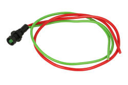 Kontrolka; KLP3G/24V; 8mm; podświetlenie LED 12-24V; zielony; z przewodem; czarny; IP20; LED 3mm; 20mm; Elprod; RoHS