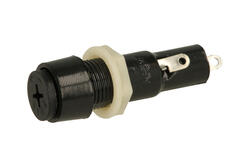 Fuse socket; 5260; diam.5x20mm; panel mounted; 10A; 250V AC; KLS; RoHS