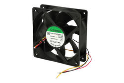 Fan; PMD2412PMB1-A(2).F.GN; 120x120x38mm; ball bearing; 24V; DC; 18,2W; 322,8m3/h; 54dB; 760mA; 4200RPM; 3 wires; Sunon; RoHS; 10÷27,6V; 300mm
