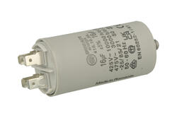Kondensator; silnikowy (rozruchowy); polipropylenowy; 416109964; 16uF; 425V AC; fi 36x70mm; konektory 6,3mm; śruba bez nakrętki; Ducati; RoHS